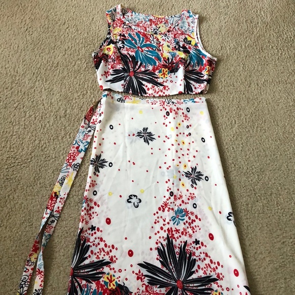 Colorful Maxi Skirt & Crop Top Set - Picture 2 of 11